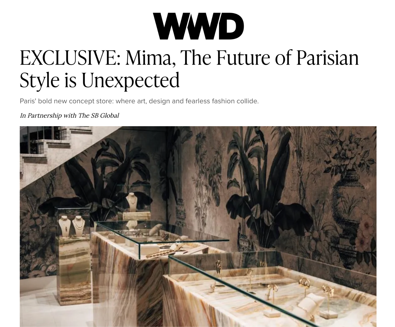 WWD Article featuring MiMa